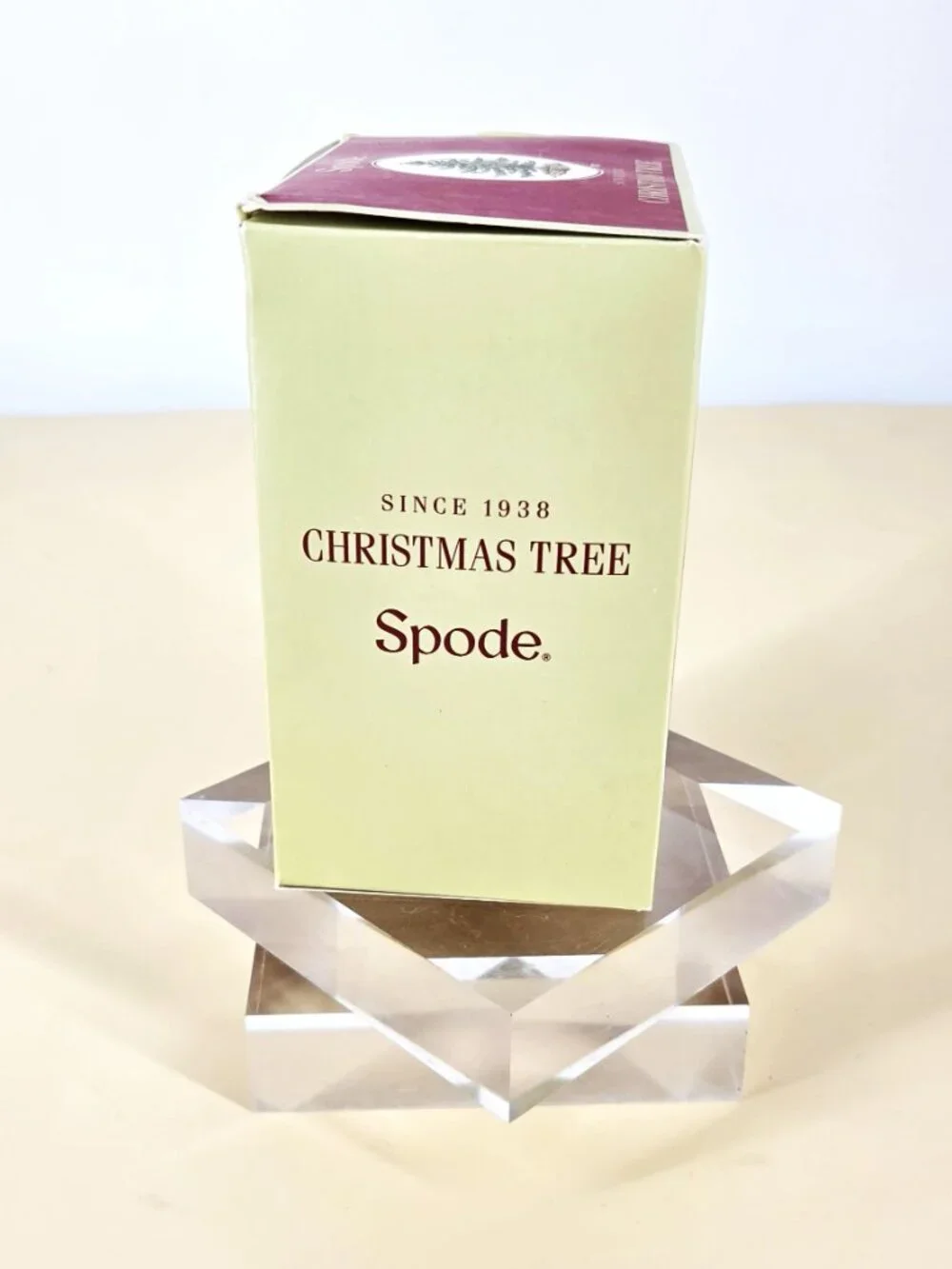 Spode 2013 Teddy Bear Christmas Tree Porcelain Bell Ornament Red Ribbon Bow NOS